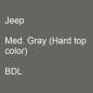 Preview: Jeep, Med. Gray (Hard top color), BDL.